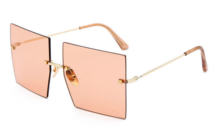 HB Square Rimless Metal Sunglasses