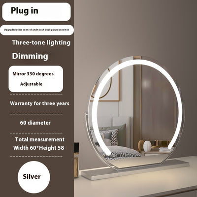 Modern Semicircle Touch Dimming LED Mirror